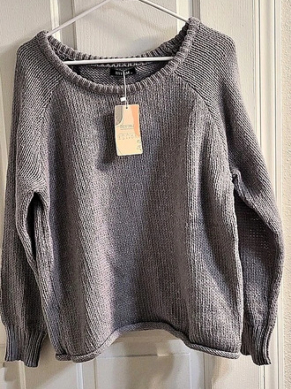 BTFBM Women's Casual Long Sleeve Fall Sweater Gray Medium